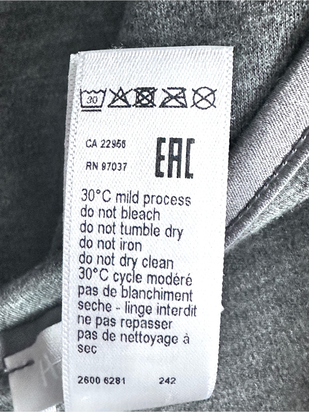 Hanro Cotton Modal Blend V Neck Gray Short Nightgown Size Medium - Picture 7 of 10